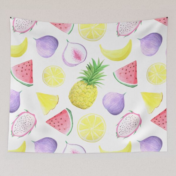 Item preview, Tropical Fruit Food Chef Beach Summer Nautical Vacation | Banana Watermelon Lemon Pineapple Fruit | Pretty Face Masks Dust Masks  designed and sold by rdorsey8.