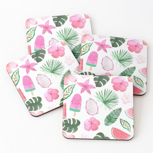 Item preview, Tropical Fruit Food Chef Beach Summer Nautical Vacation | Flowers Ice cream popsicle watermelon Palm Fruit | Pretty Face Masks Dust Masks  designed and sold by rdorsey8.