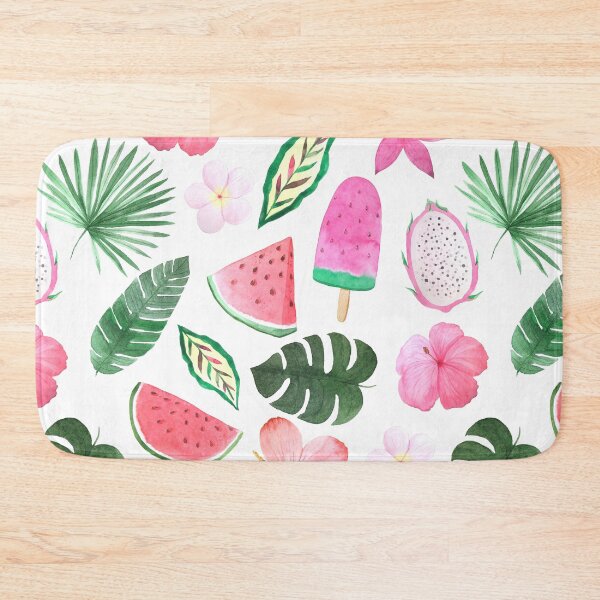 Item preview, Tropical Fruit Food Chef Beach Summer Nautical Vacation | Flowers Ice cream popsicle watermelon Palm Fruit | Pretty Face Masks Dust Masks  designed and sold by rdorsey8.