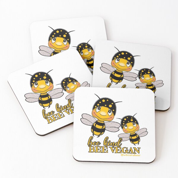 Artikelvorschau, BEE KIND BEE VEGAN entworfen und verkauft von wiboandbear.