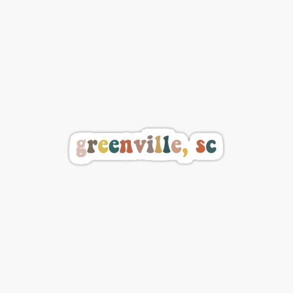 "Greenville, SC" Sticker by annakbench Redbubble