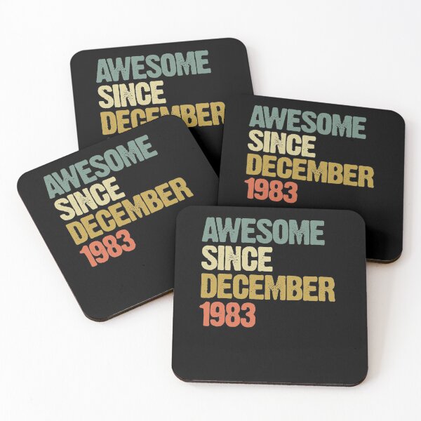 Item preview, Awesome Since December 1983 37th Birthday Gift designed and sold by vomaria.