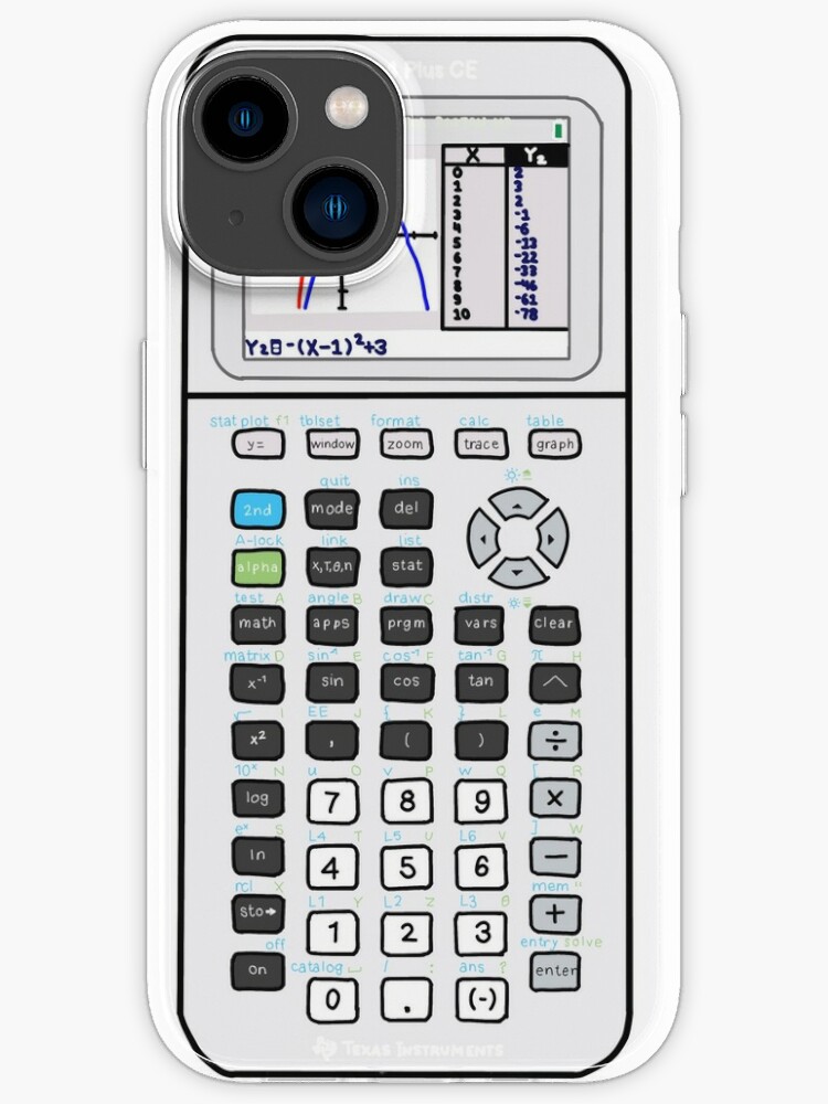 vergaan fluctueren personeelszaken White TI 84 Calculator" iPhone Case for Sale by buynomials | Redbubble