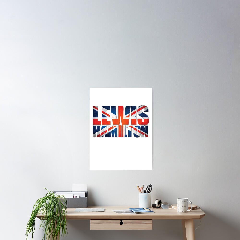 "Lewis Hamilton British Flag" Poster for Sale by FormulaFans Redbubble