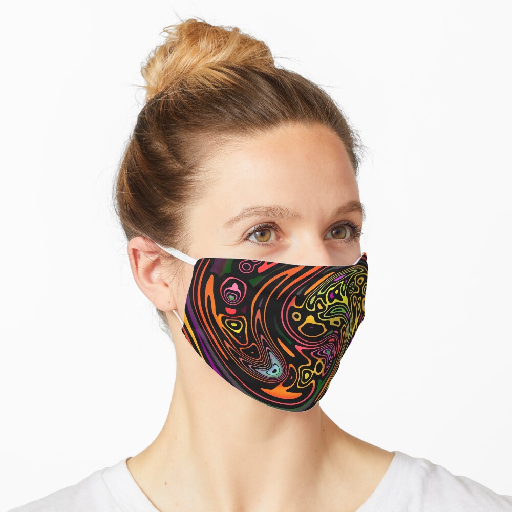 Colorful Tribal Swirl Pattern Mask