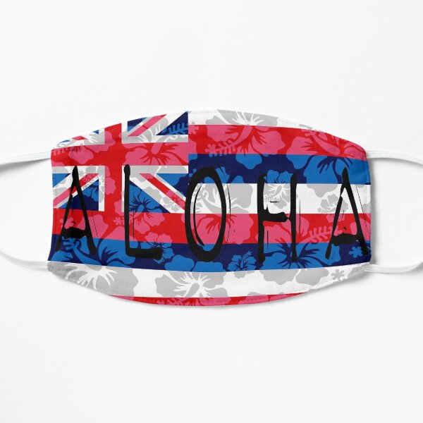 Aloha Floral Hawai'i Flag by Hawaii Nei All Day Mask