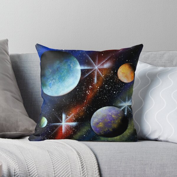 Galaxy Print Throw Pillow