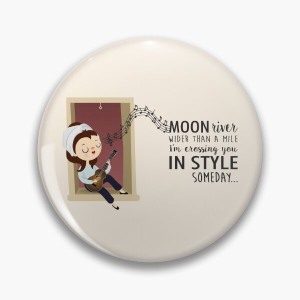 Item preview, Moon River lyrics by Audrey Hepburn - Breakfast at Tiffany's designed and sold by mruburu.
