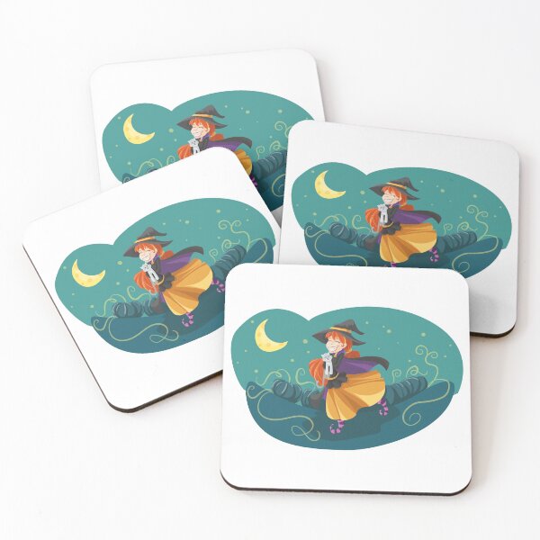 Item preview, Cute Witch Running with Bored Cat in Arms designed and sold by MonkeyBusinessC.