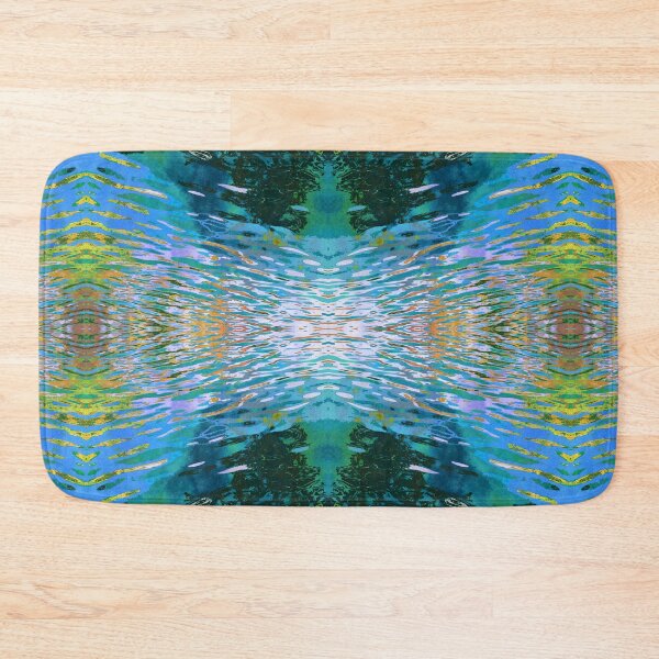 Item preview, Green Pond Ripples Reflections Watercolor Illustration | Modern Garden Art  designed and sold by AndreaHelmArt.