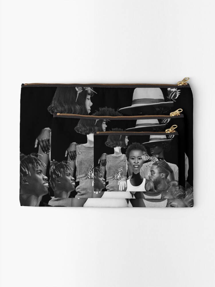 Alternate view of Fly of Freedom - metamorphosis, butterflies, collage art Zipper Pouch