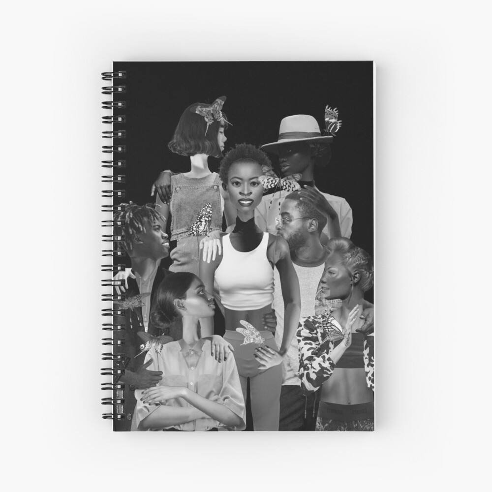 Fly of Freedom - metamorphosis, butterflies, collage art Spiral Notebook