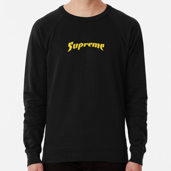 Supreme Sup Logo Black Lightweight Sweatshirt By Doakorkmaz01 Redbubble - supreme black hoodie w supreme x lv man bag roblox