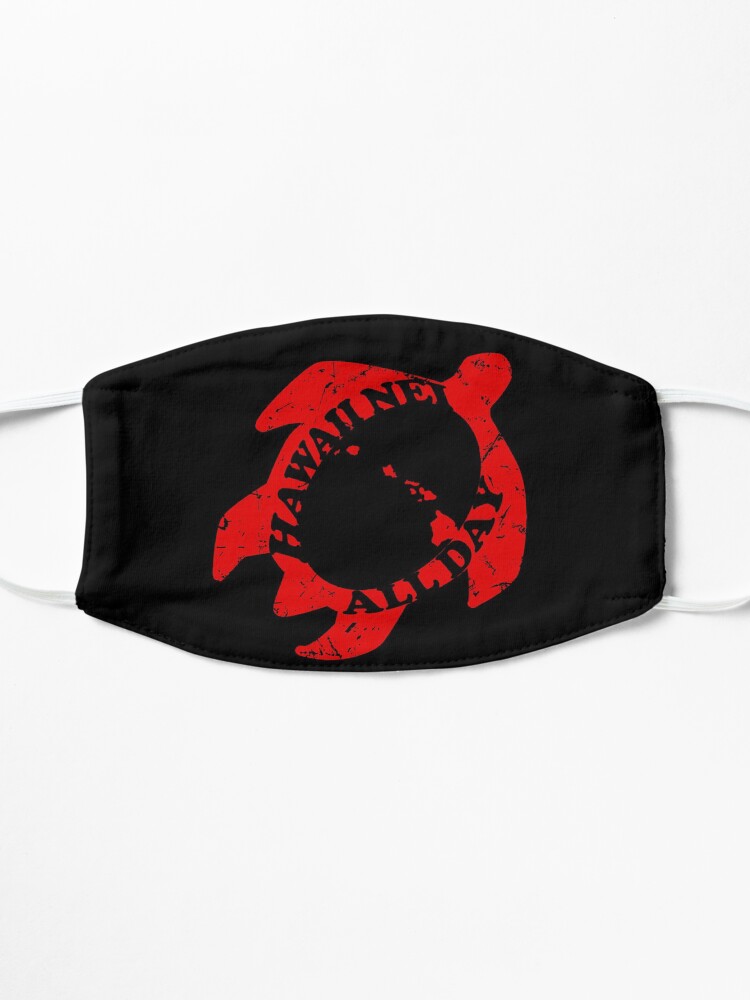 Alternate view of Honu Hawaiian Islands (distressed red) by Hawaii Nei All Day Mask