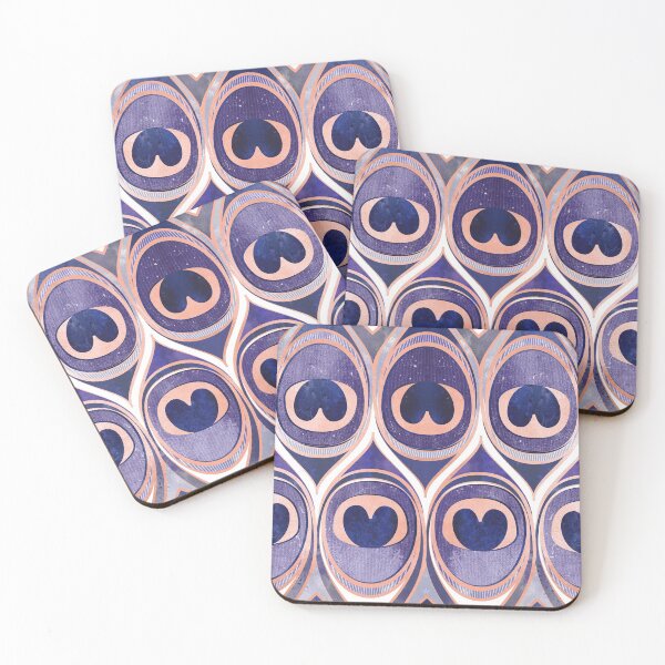 Item preview, Peacock Feathers Eye // violet and metal coral rose designed and sold by SelmaCardoso.