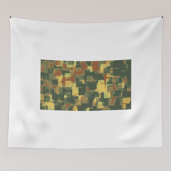 Item preview, green and brown square painting abstract background designed and sold by Mrvell.