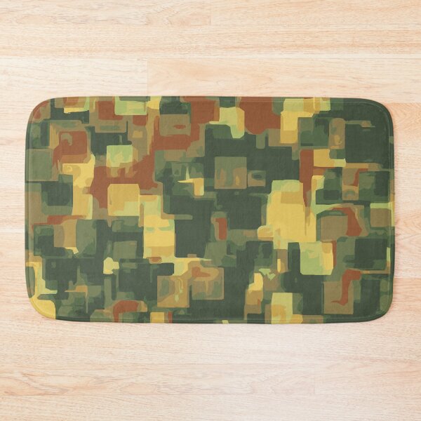 Item preview, green and brown square painting abstract background designed and sold by Mrvell.