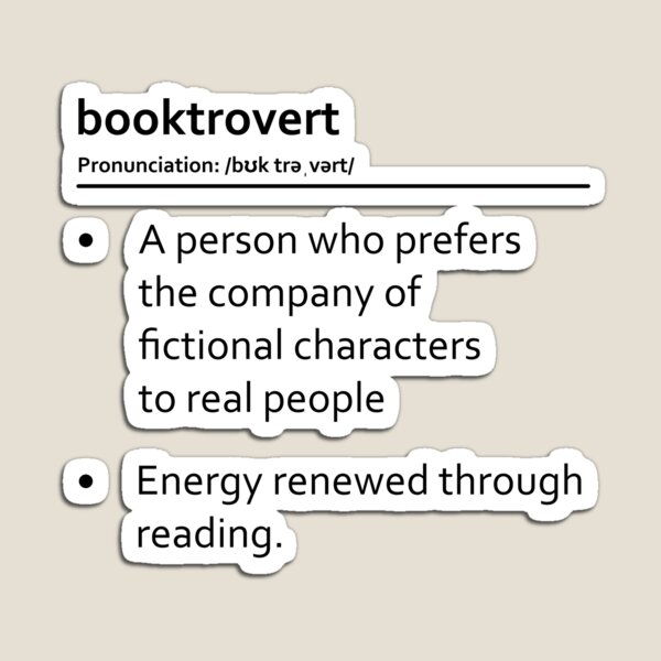 Booktrovert - Energy renewed through reading Magnet