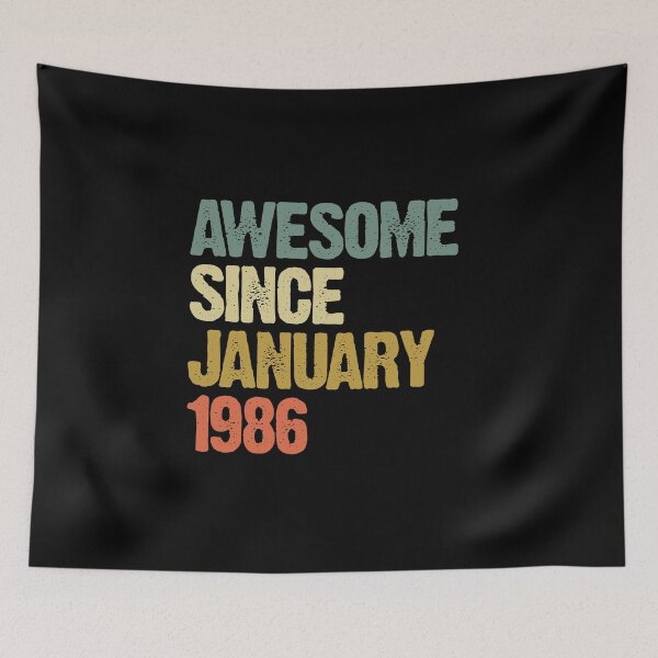 Item preview, Awesome Since January 1986 34th Birthday Gift designed and sold by vomaria.