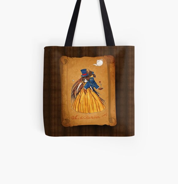 Who is the Mad Hatter ? Beauty and the Beast All Over Print Tote Bag