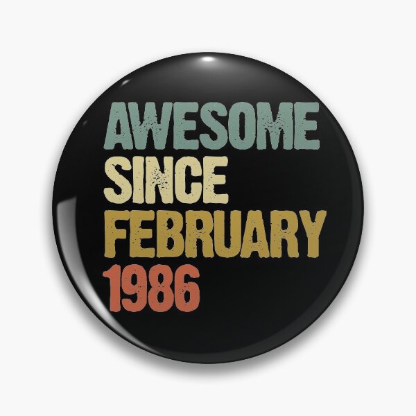 Item preview, Awesome Since February 1986 34th Birthday Gift designed and sold by vomaria.