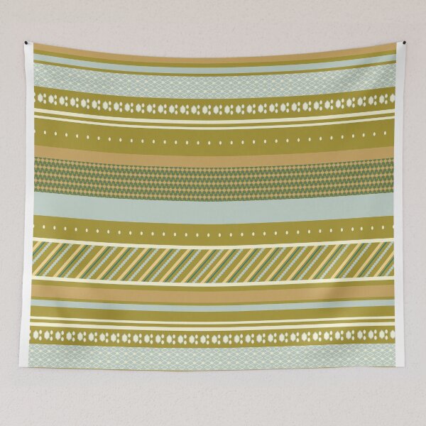 Item preview, Blue and green stripe pattern designed and sold by ShannaMelissa.