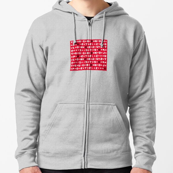 FOX + DOG (red) Zipped Hoodie
