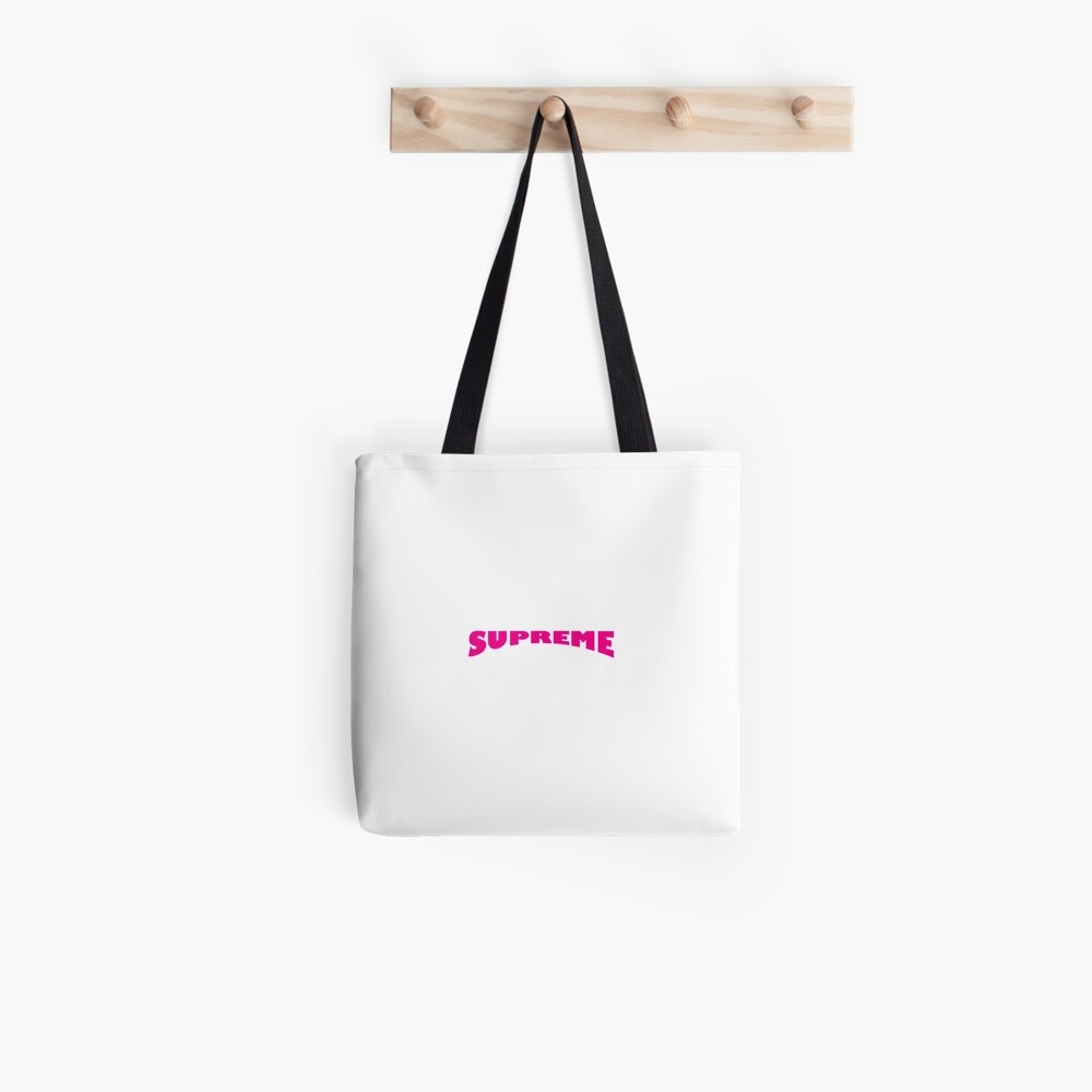 Pink Supreme Roblox Logo Tote Bag By Doakorkmaz01 Redbubble - roblox supreme bag