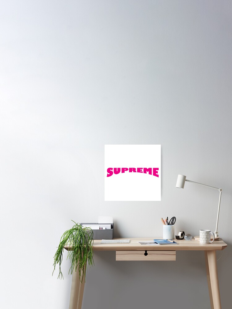 Pink Supreme Roblox Logo Poster By Doakorkmaz01 Redbubble - roblox supreme logo