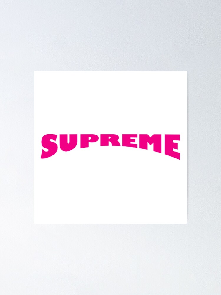 Pink Supreme Roblox Logo Poster By Doakorkmaz01 Redbubble - pink roblox logo￼