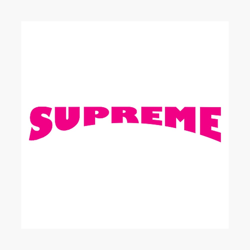 Pink Supreme Roblox Logo Poster By Doakorkmaz01 Redbubble - light pink roblox app icon