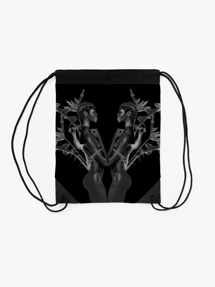 Alternate view of Rebirth of Self - butterfly, nature, metamorphosis Drawstring Bag