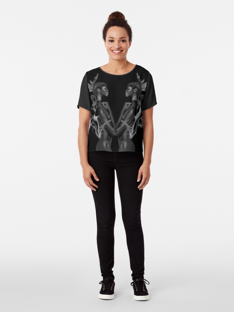 Alternate view of Rebirth of Self - butterfly, nature, metamorphosis Chiffon Top