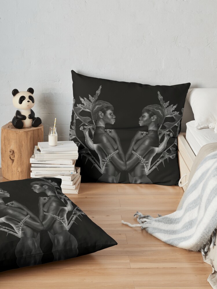 Alternate view of Rebirth of Self - butterfly, nature, metamorphosis Floor Pillow