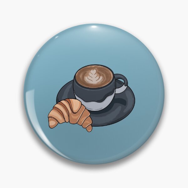 Item preview, Morning Coffee and Croissant - Cute Cup of Coffee designed and sold by Craftypineapple.