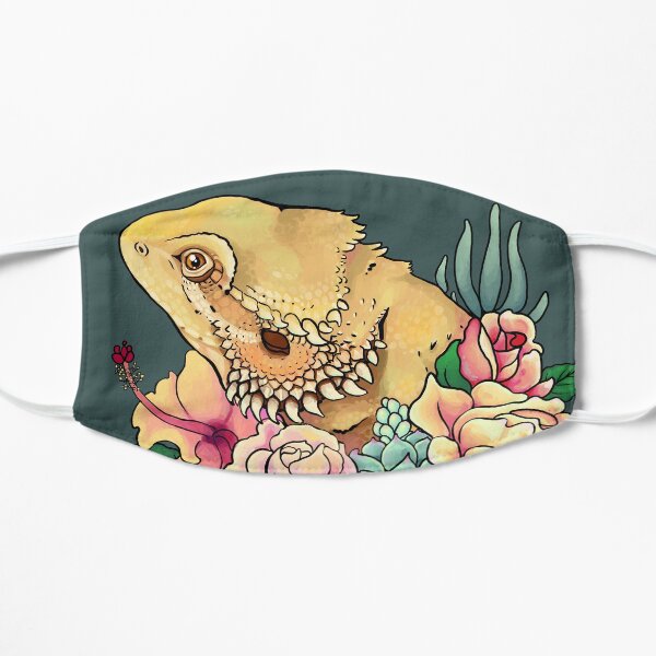 Pastel Bearded Dragon Flat Mask