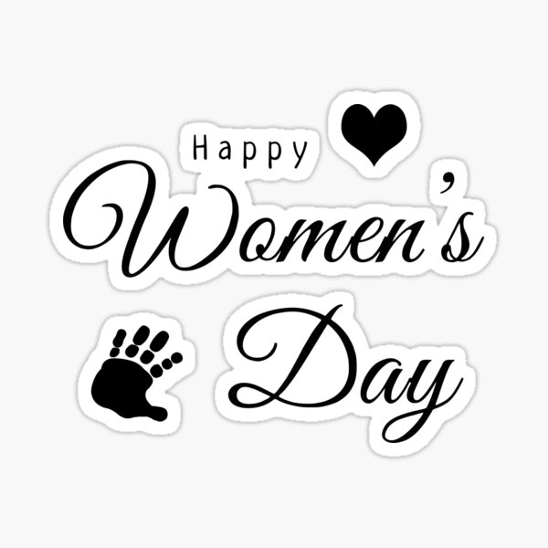 Happy women's day. Coronavirus. Sticker