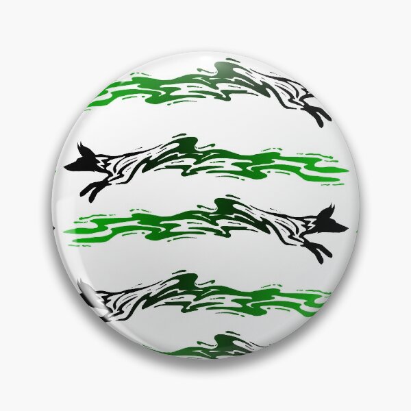 Item preview, Painted Fox - Green designed and sold by Katrina Montgomery.