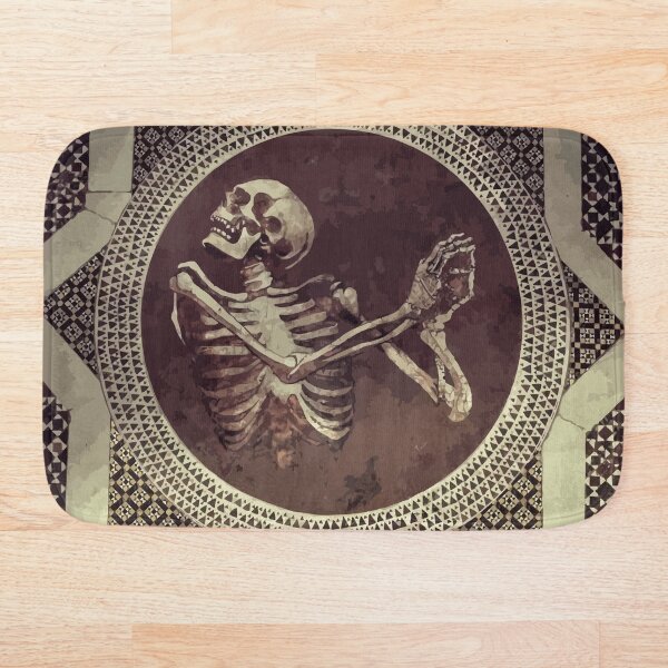 Hannibal: Dancing Skull + Skeleton Mosaic Bath Mat
