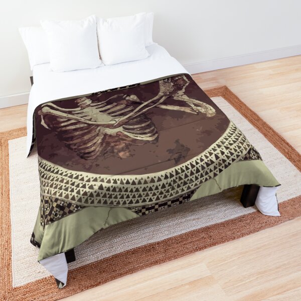 Hannibal: Dancing Skull + Skeleton Mosaic Comforter