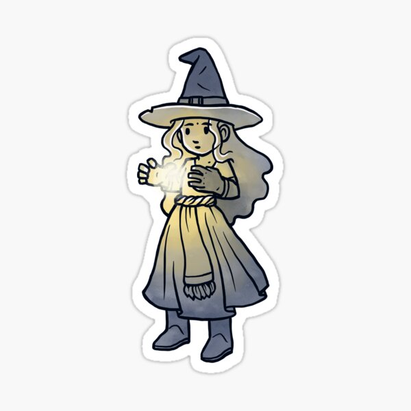 Witch Casting Spell Sticker