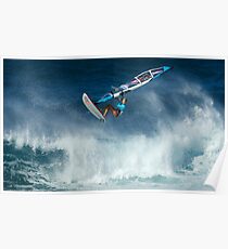 Windsurfing Into The Wind Poster