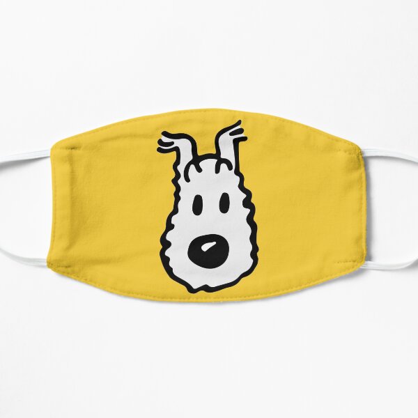 Snowy (Milou) Terrier Dog from Tintin Comics Artwork for Wall Art, Posters, T-Shirts, Men, Women, Kids Mask