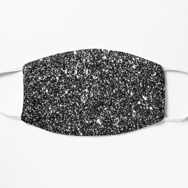 Black Glitter Pattern Flat Mask
