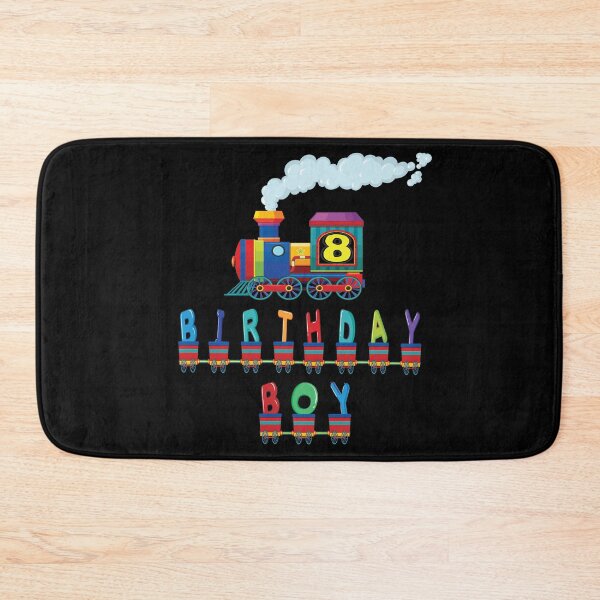 Item preview, 8th Birthday Boy Train 8 Years Old Kid Railway B-day Party print designed and sold by Grabitees.