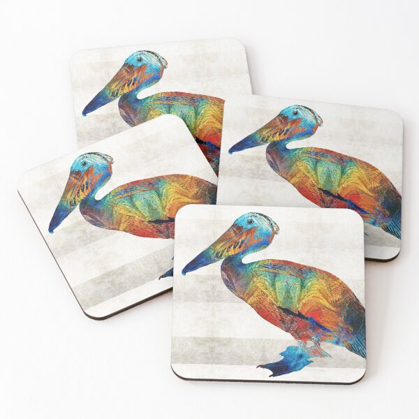 Item preview, Colorful Pelican Art By Sharon Cummings designed and sold by Sharon Cummings Art.