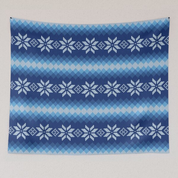 Item preview, Pattern Norway Sweden Knitted Knitted Blue White designed and sold by PandaPope.