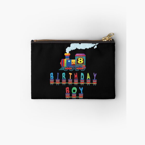 Item preview, 8th Birthday Boy Train 8 Years Old Kid Railway B-day Party print designed and sold by Grabitees.