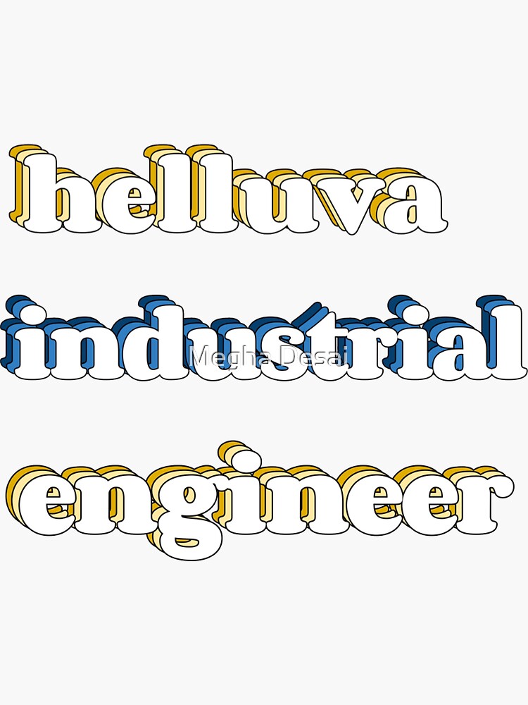 "Helluva Industrial Engineer gatech" Sticker for Sale by mktd6