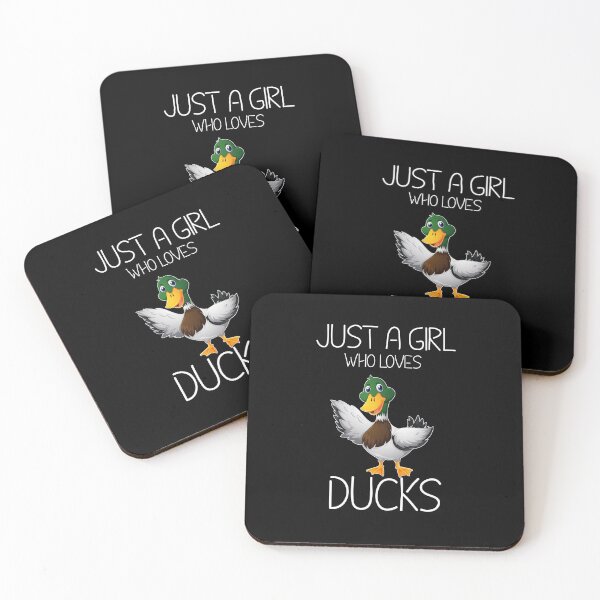 Item preview, Just A Girl Who Loves Ducks - Duck Lovers Funny Bday Gift For Her Cute Duck Drawing designed and sold by FunnySunny T-Shirts.